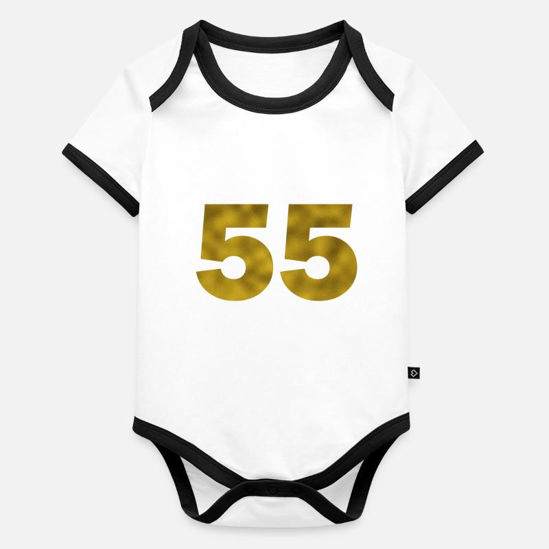 Geburtstag 55 Jahre Baby Bio-Kurzarm-Kontrastbody
