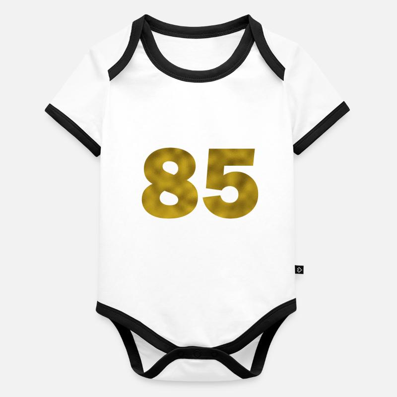 Geburtstag 85 Jahre Baby Bio-Kurzarm-Kontrastbody