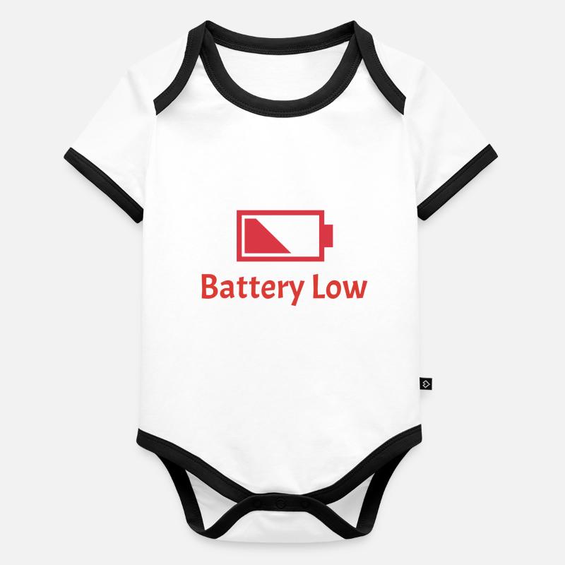 Battery Low Organic Baby Contrasting Bodysuit