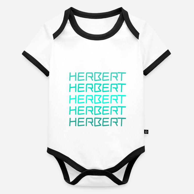 Herbert Body Bébé bio contrasté manches courtes