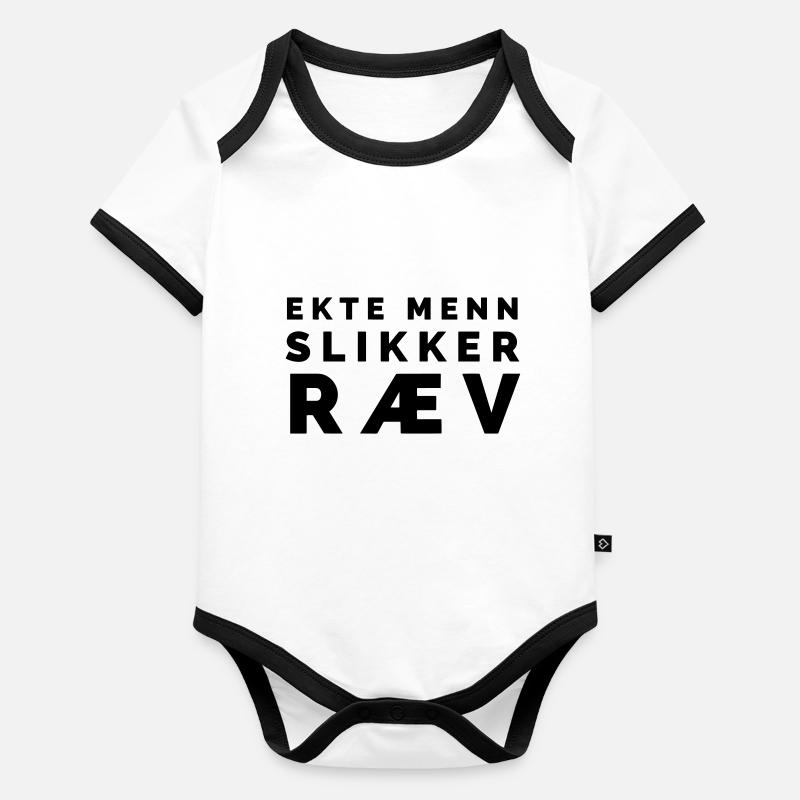 Les vrais hommes lèchent le cul Body Bébé bio contrasté manches courtes
