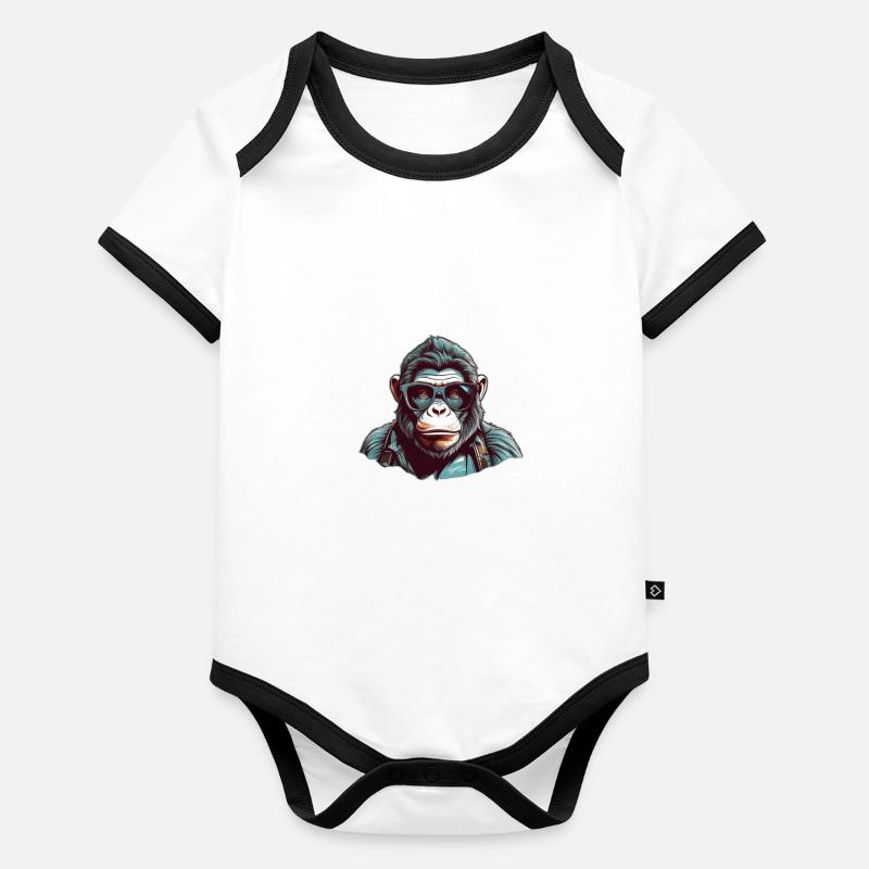 Stylish Gorilla Organic Baby Contrasting Bodysuit
