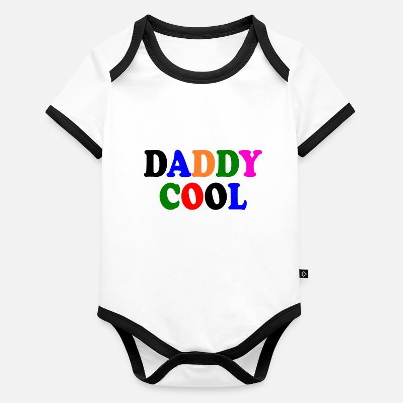 Daddy cool Body Bébé bio contrasté manches courtes
