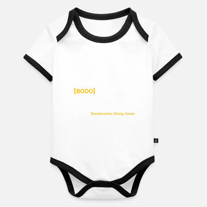Bodo Baby Bio-Kurzarm-Kontrastbody