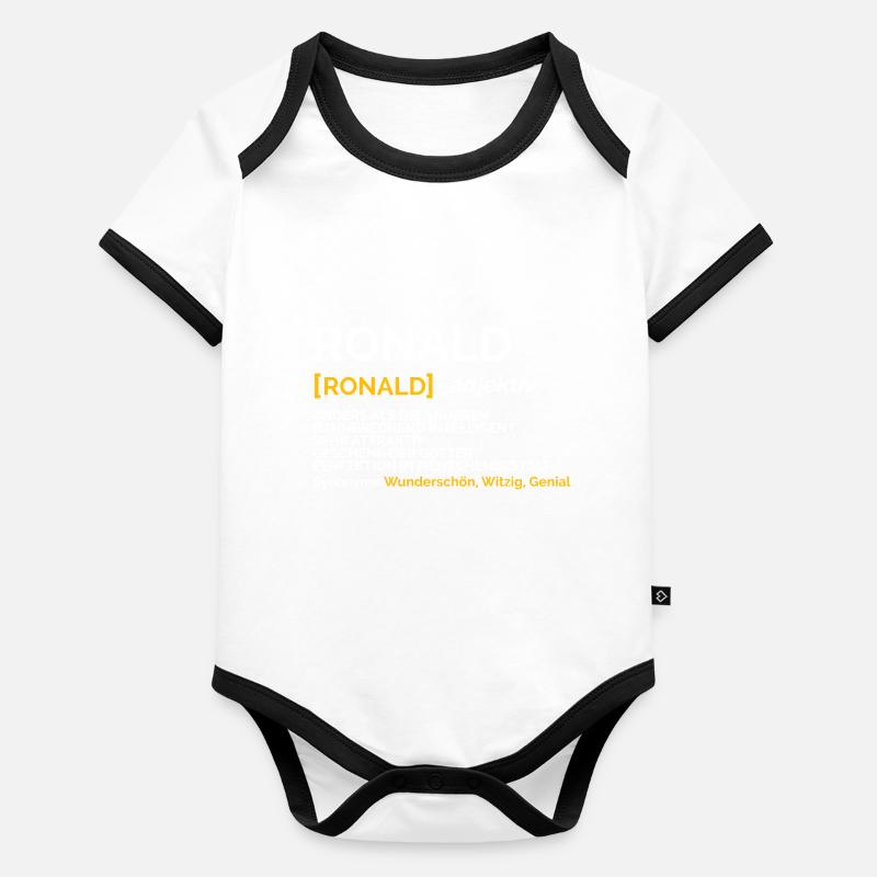 Ronald Baby Bio-Kurzarm-Kontrastbody
