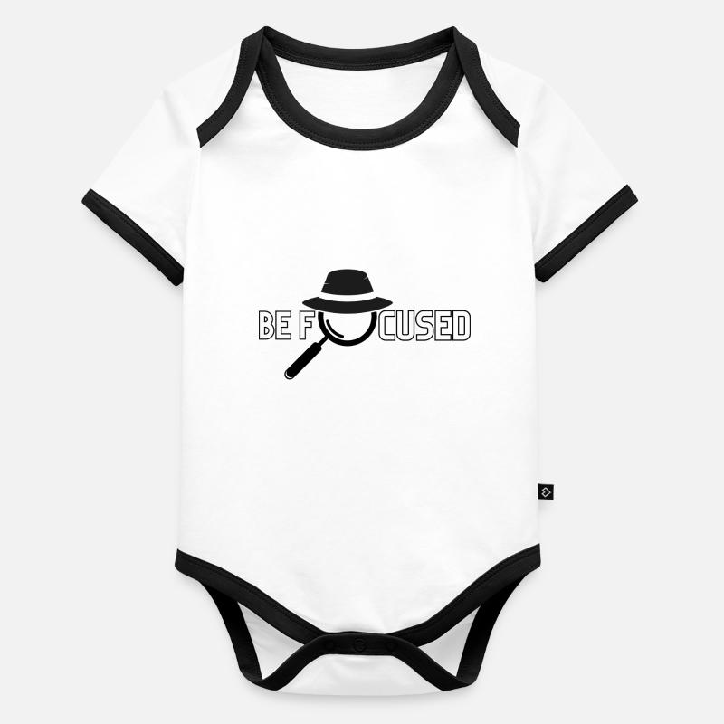 Be focused - Sei fokussiert Baby Bio-Kurzarm-Kontrastbody
