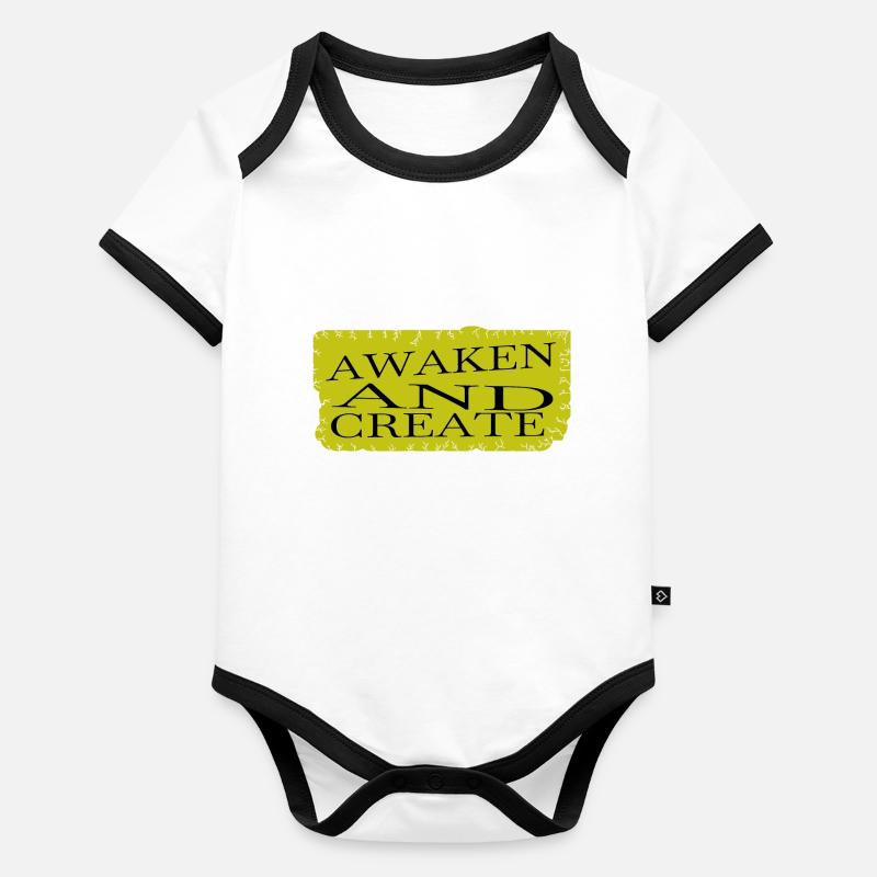 spiritual enlightenment path to enlightenment Baby Bio-Kurzarm-Kontrastbody