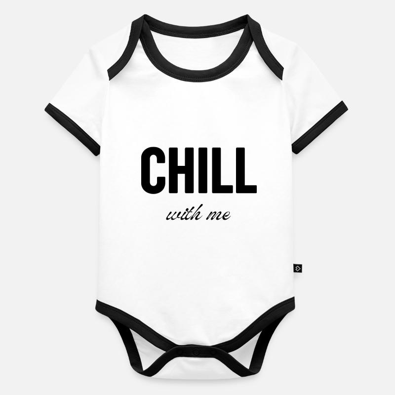 Chill with me Body Bébé bio contrasté manches courtes
