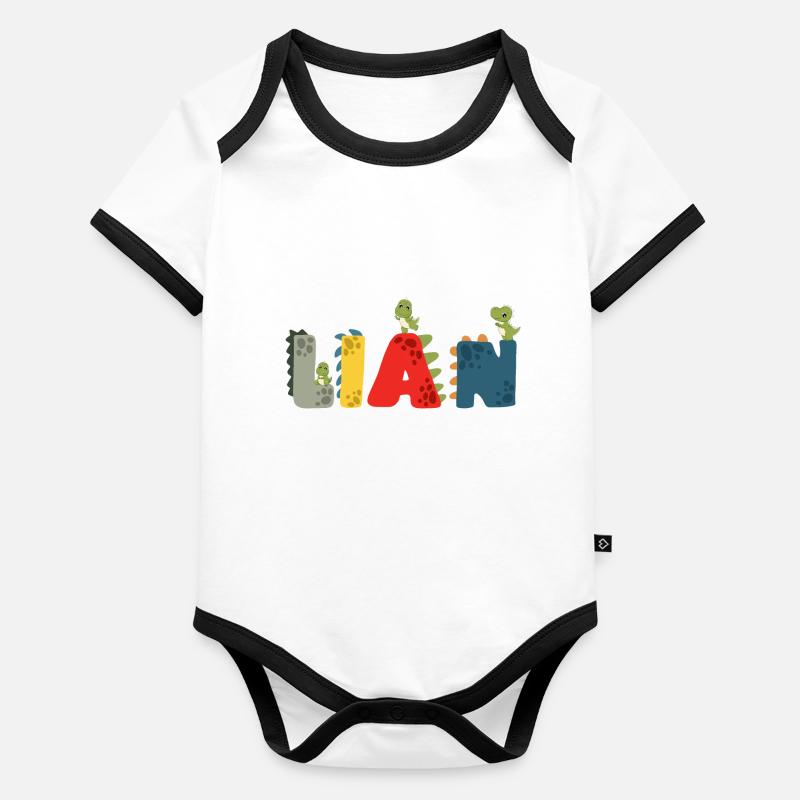 Lian Dino2 Organic Baby Contrasting Bodysuit