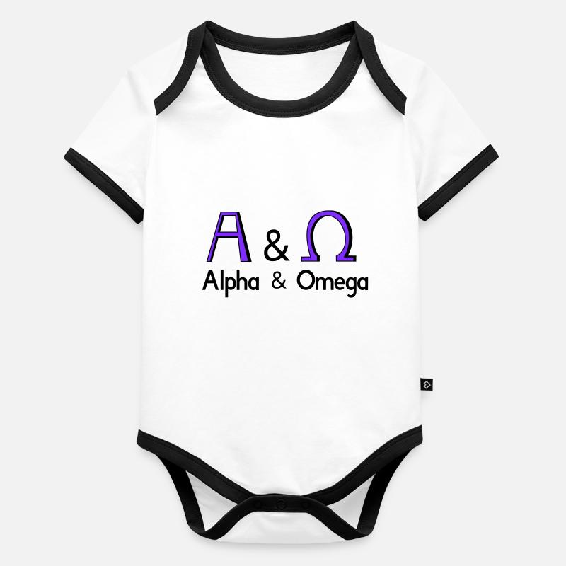 Alpha and Omega Organic Baby Contrasting Bodysuit