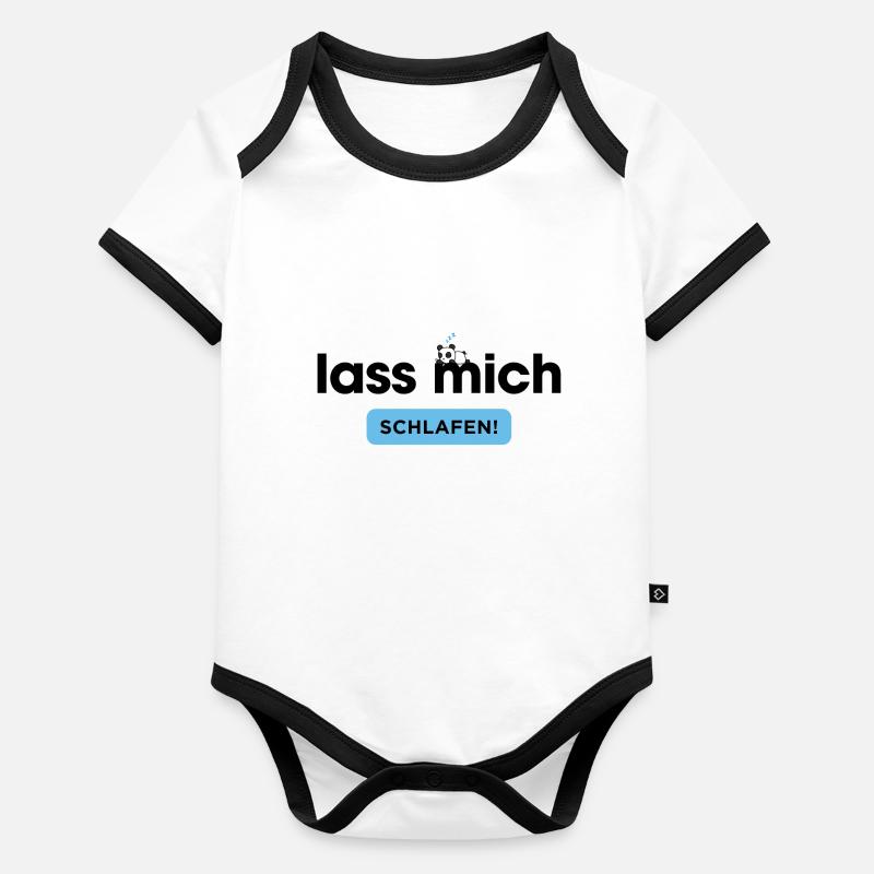 Lass mich Schlafen Baby Bio-Kurzarm-Kontrastbody