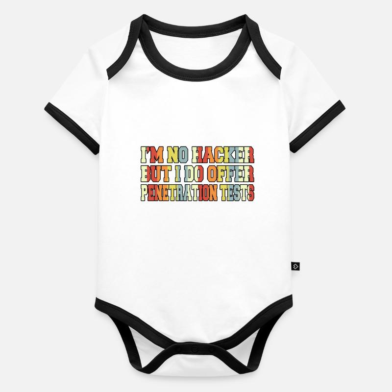 Anniversaire internet informatique Body Bébé bio contrasté manches courtes