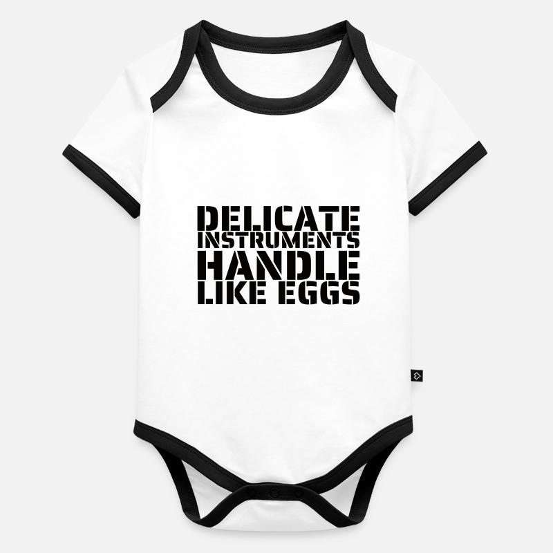 Handle like eggs Organic Baby Contrasting Bodysuit