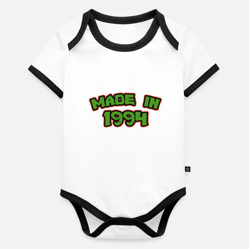 Fabriqué en 1994 Body Bébé bio contrasté manches courtes