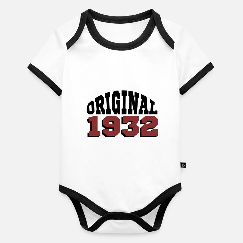 Original 1932 Body Bébé bio contrasté manches courtes