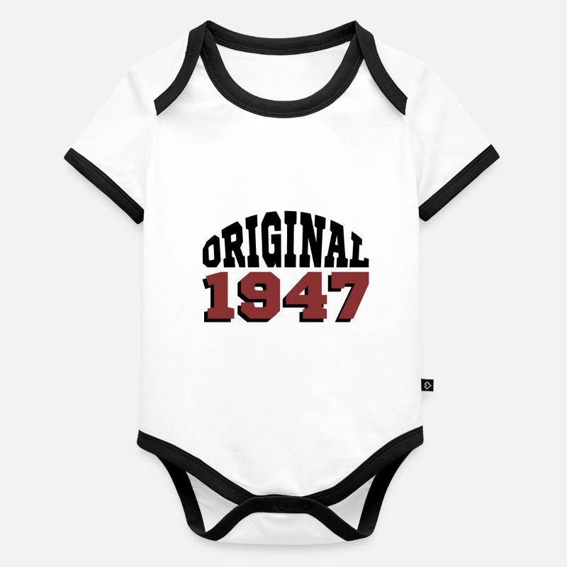 Original 1947 Body Bébé bio contrasté manches courtes