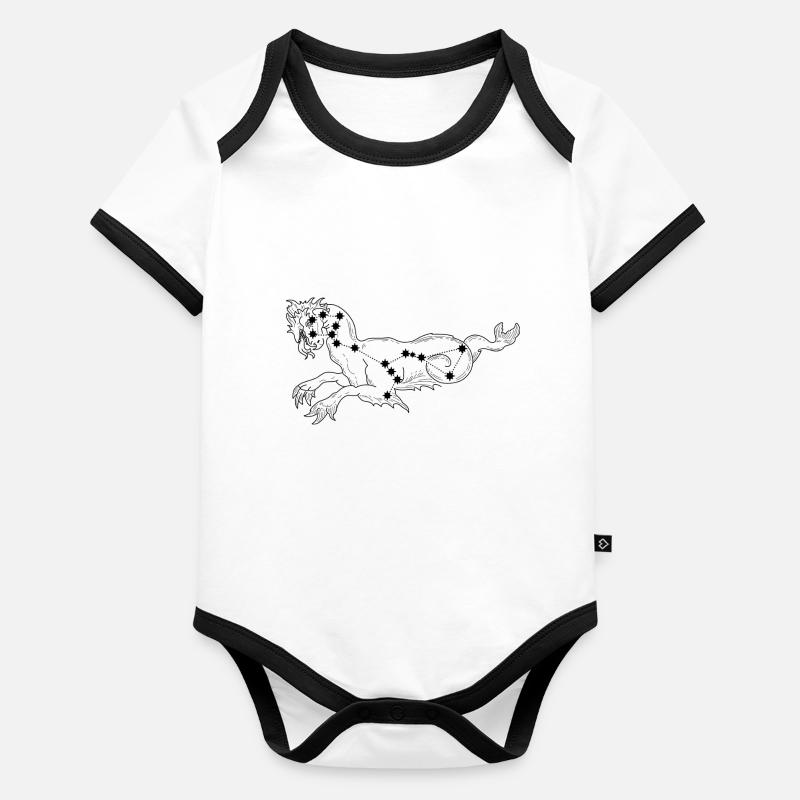 Constellation Body Bébé bio contrasté manches courtes