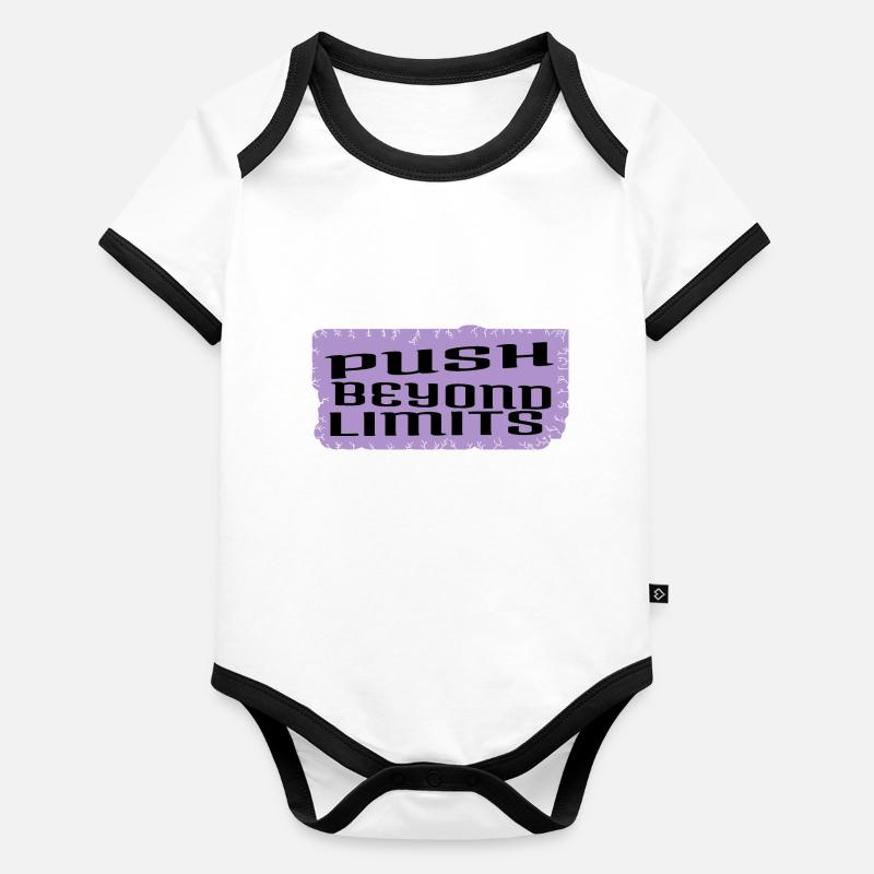 Citation Mental Endurance Awesome Body Bébé bio contrasté manches courtes