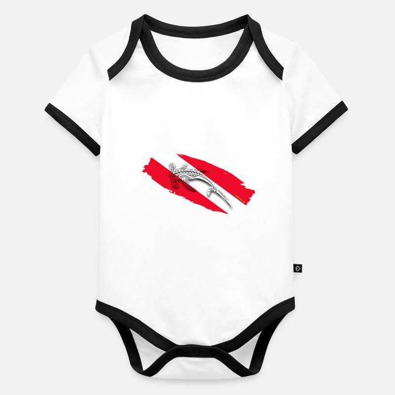 Plongée Shark Body Bébé bio contrasté manches courtes