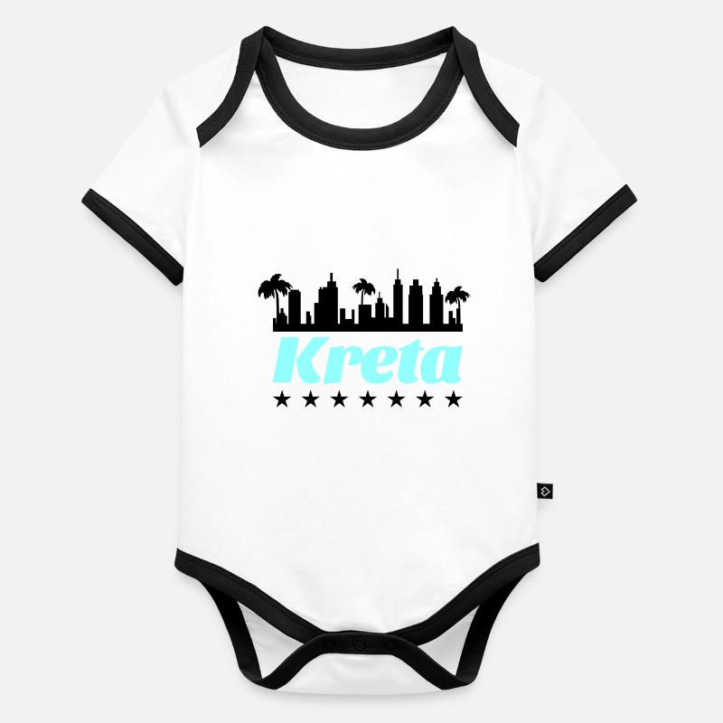 kreta Baby Bio-Kurzarm-Kontrastbody