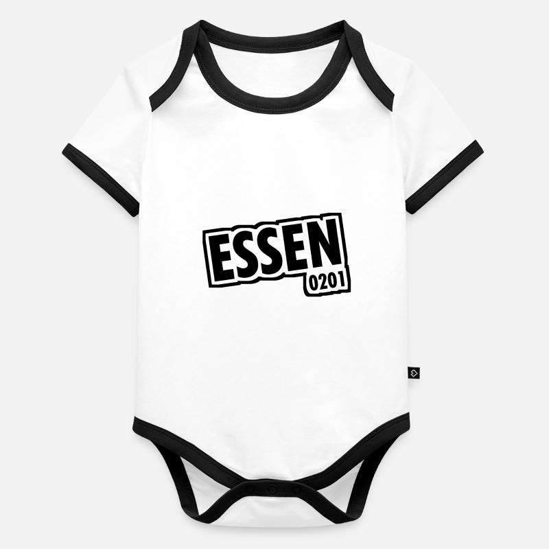 Essen - 0201 - Vorwahl - Slogan Baby Bio-Kurzarm-Kontrastbody