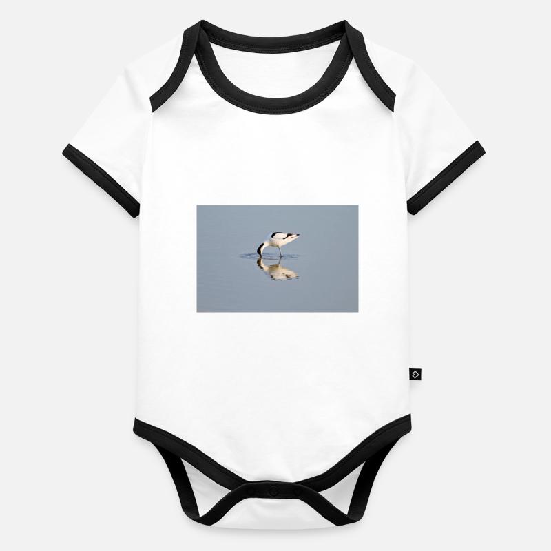 Avocets Hunting Organic Baby Contrasting Bodysuit