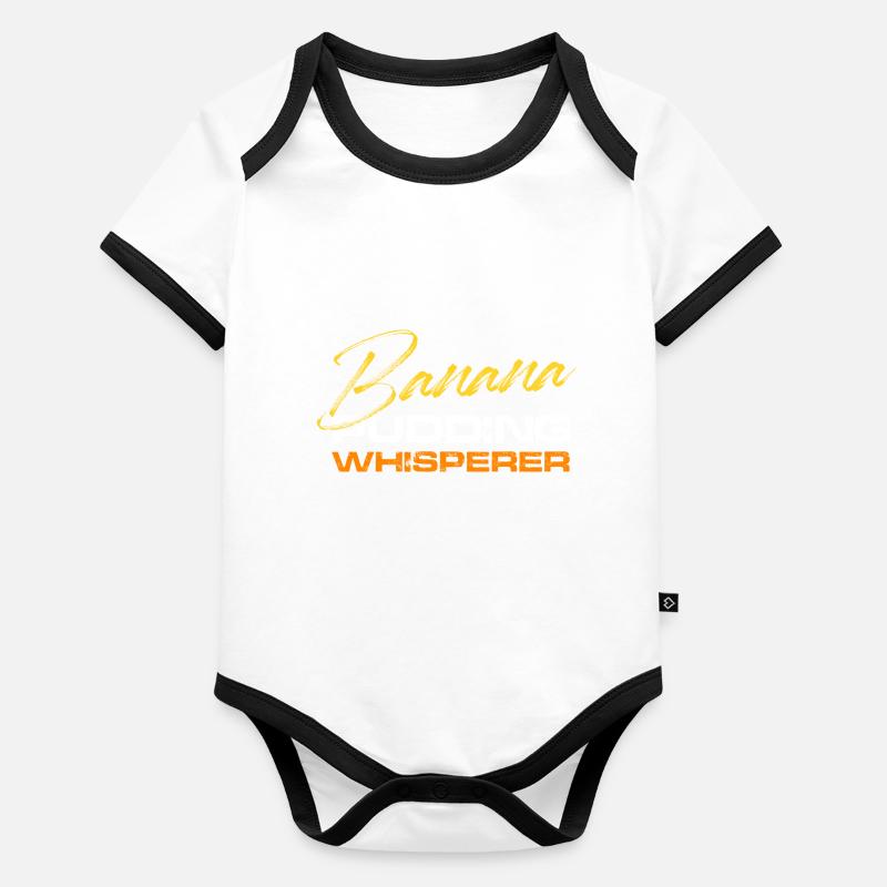 Banana Pudding Whisperer Dessert Making Baby Bio-Kurzarm-Kontrastbody