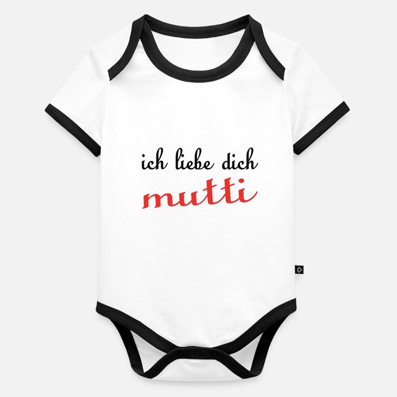 Ich liebe dich MUTTI Body Bébé bio contrasté manches courtes