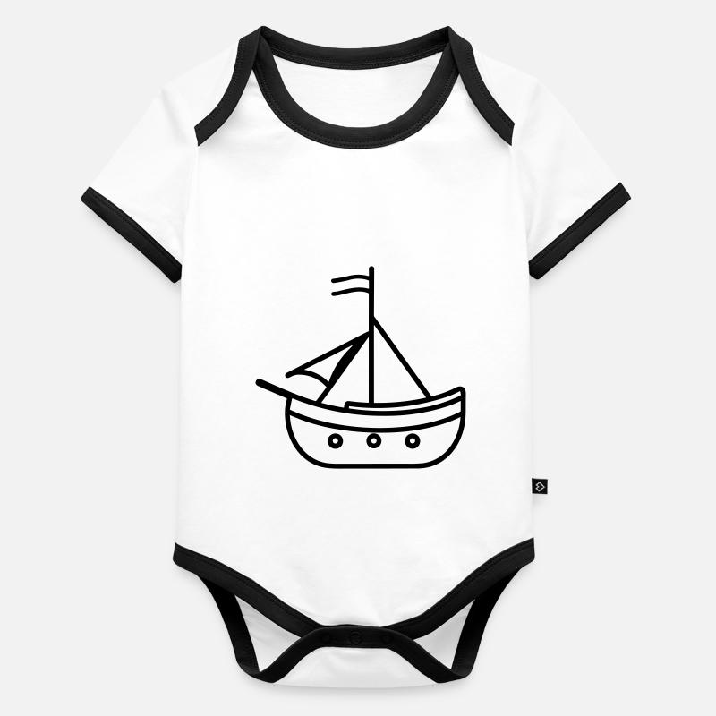 Pirate ship Organic Baby Contrasting Bodysuit