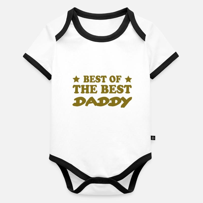 DADDY PAPA DAD Body Bébé bio contrasté manches courtes