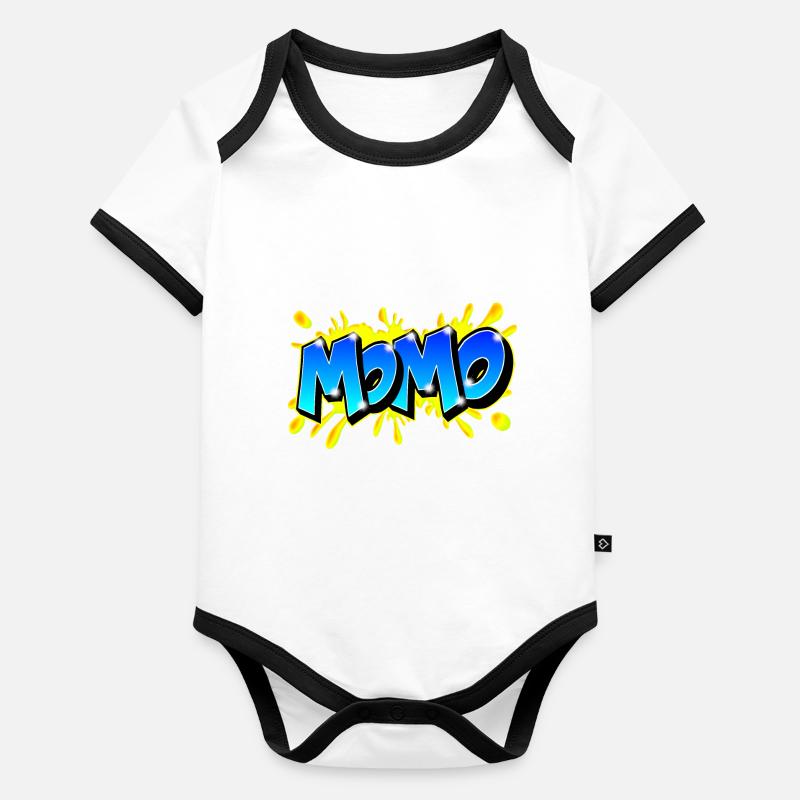 Graffiti Name MOMO printable on evrything Body Bébé bio contrasté manches courtes