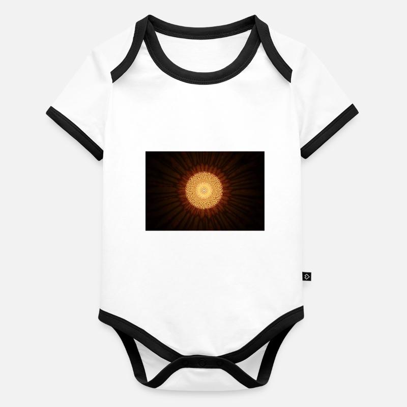 ROSACE Body Bébé bio contrasté manches courtes