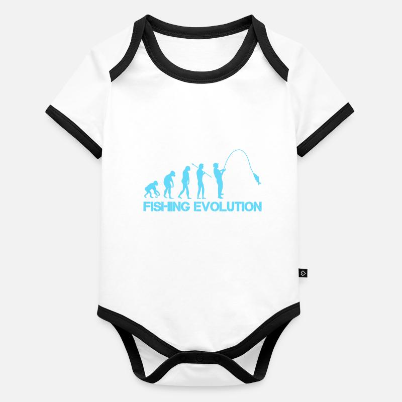 Évolution de la pêche 1 Body Bébé bio contrasté manches courtes