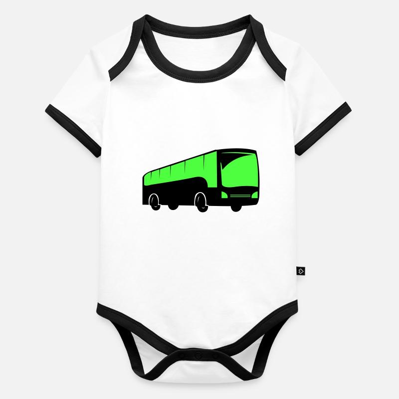 Conduite d’autobus Body Bébé bio contrasté manches courtes