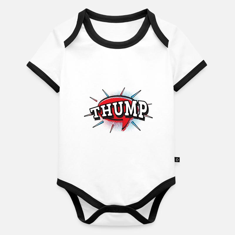 Thump Body Bébé bio contrasté manches courtes