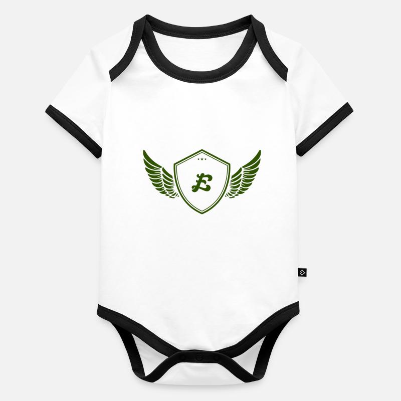Coat of arms E Organic Baby Contrasting Bodysuit