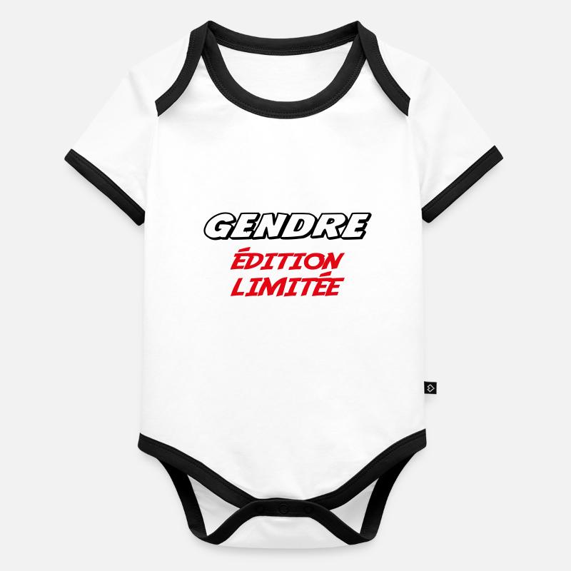 GENDRE édition limitée Body Bébé bio contrasté manches courtes