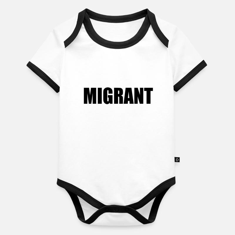 Migrant Body Bébé bio contrasté manches courtes