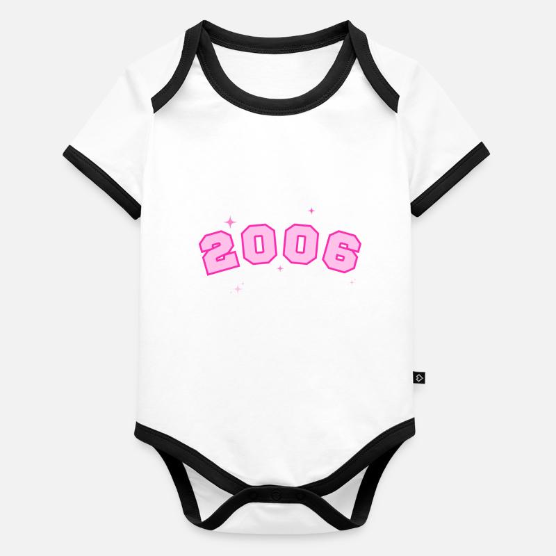 2006 rose étoile Body Bébé bio contrasté manches courtes