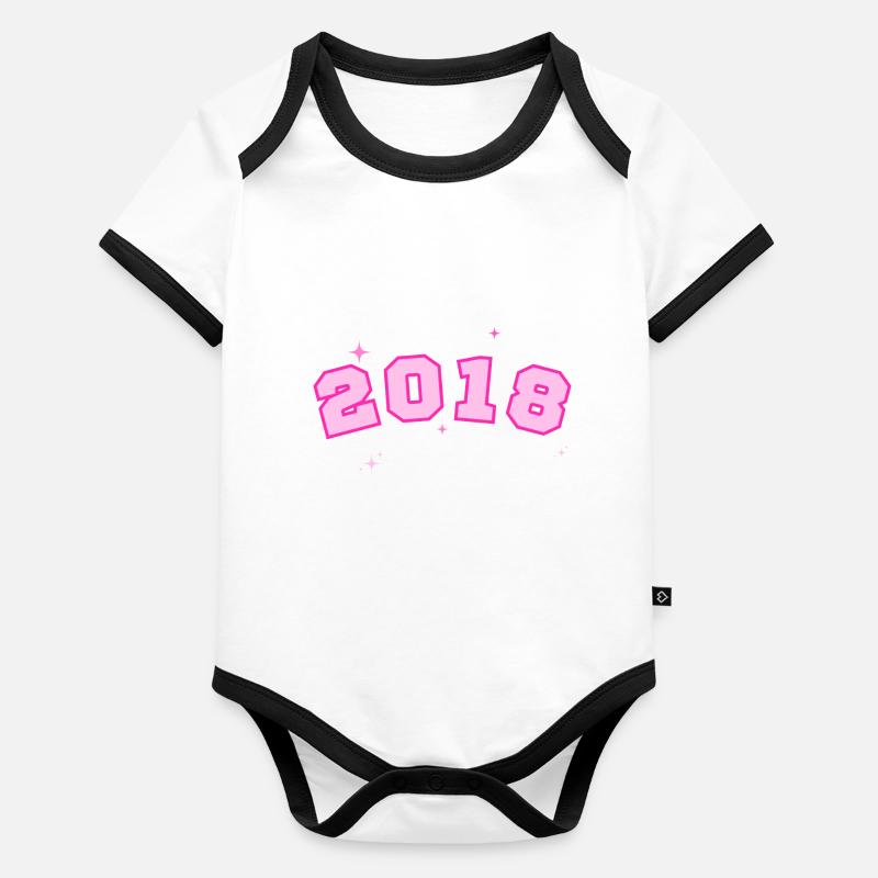 2018 rose étoile Body Bébé bio contrasté manches courtes