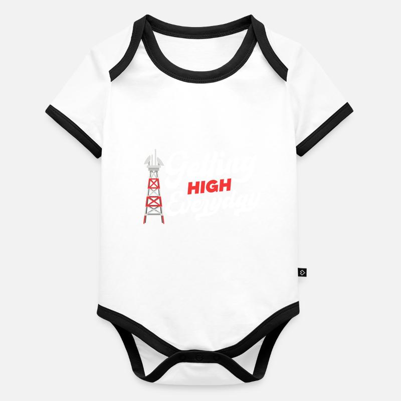 Getting High Every Day High-Altitude Climbing Organic Baby Contrasting Bodysuit