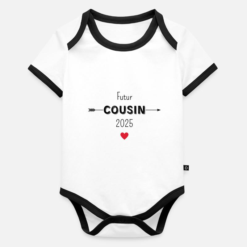 Futur cousin 2025 Body Bébé bio contrasté manches courtes