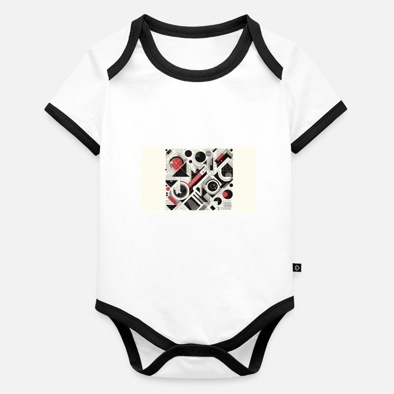 Abstract Organic Baby Contrasting Bodysuit