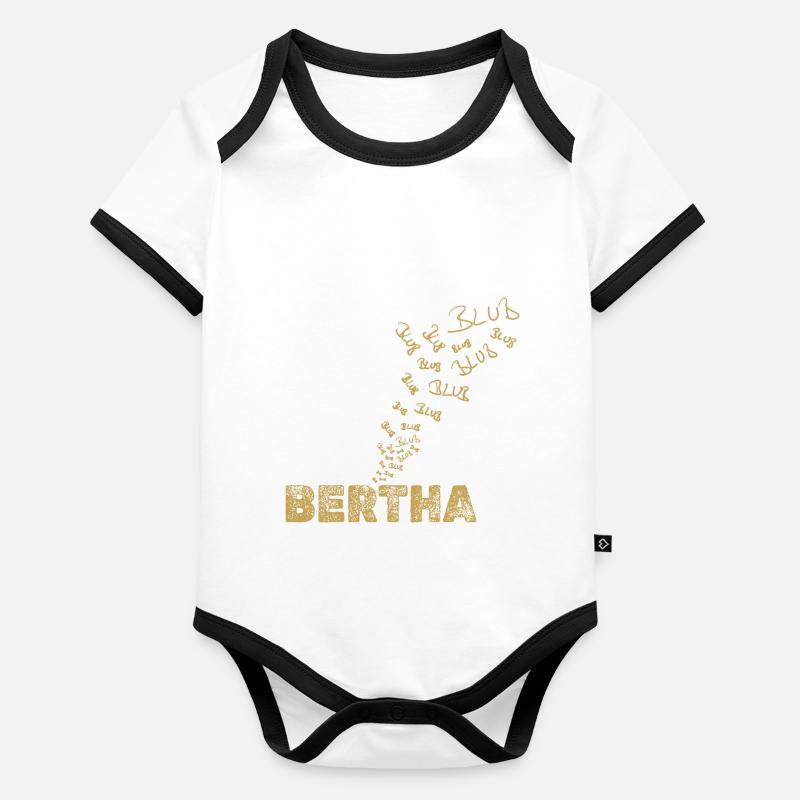 Bertha comme bateau Body Bébé bio contrasté manches courtes