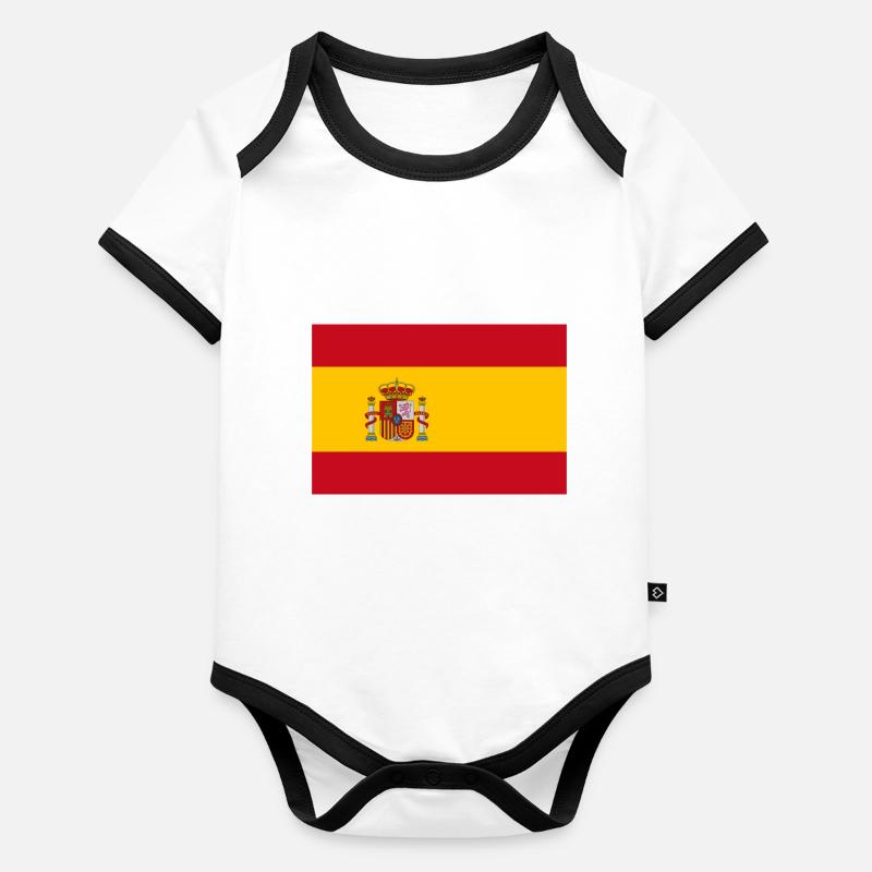 Espagne Body Bébé bio contrasté manches courtes