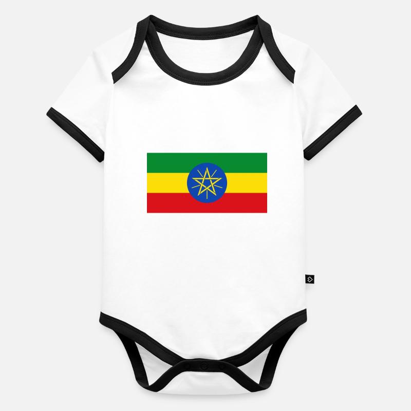 Äthiopien Baby Bio-Kurzarm-Kontrastbody