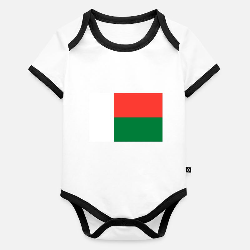 Madagaskar Baby Bio-Kurzarm-Kontrastbody