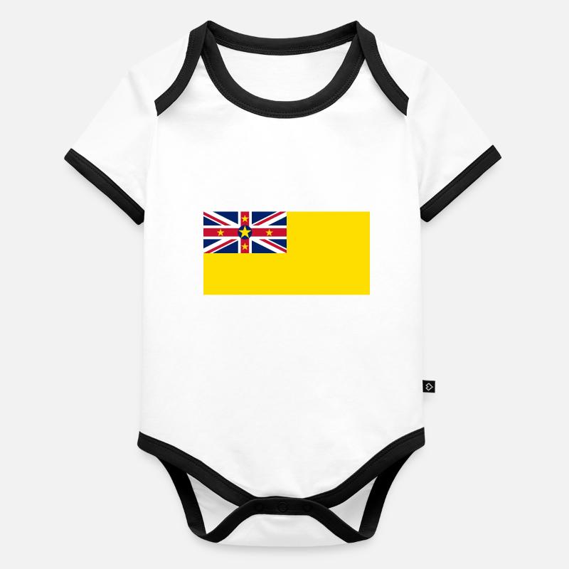Niue Baby Bio-Kurzarm-Kontrastbody