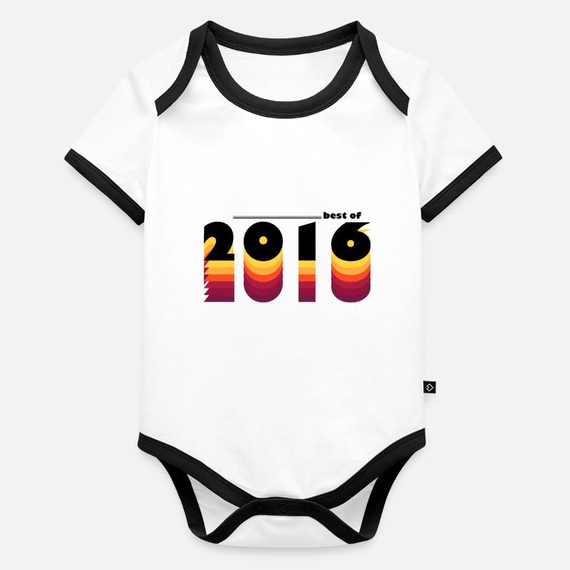 Millésime 2016 - 9 ans d’indémodabilité Body Bébé bio contrasté manches courtes