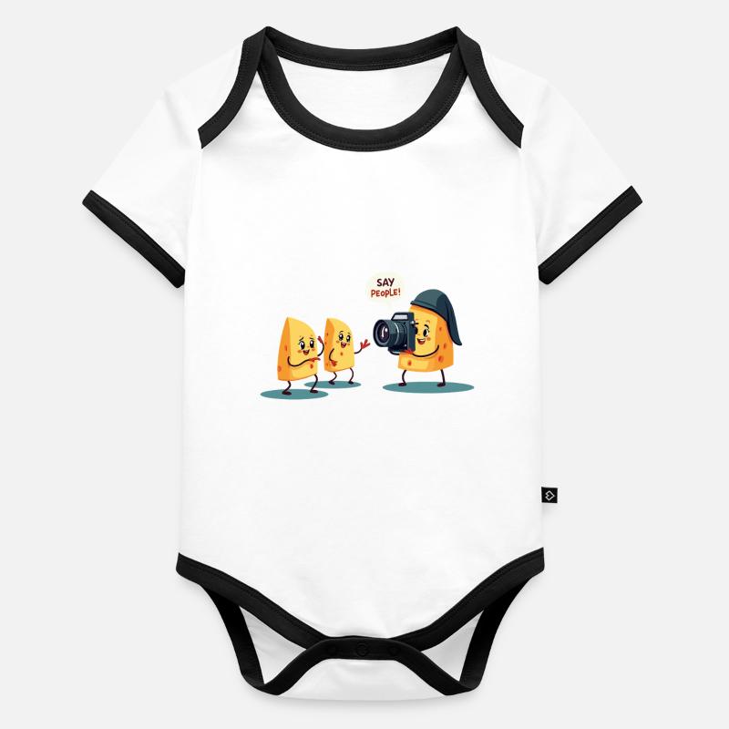 Dire les gens Body Bébé bio contrasté manches courtes